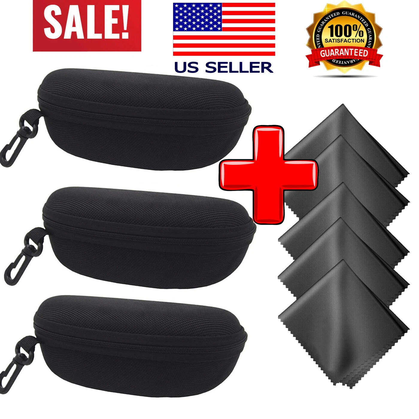 3 Eyeglass Case Portable Sunglass Case Fit for Oakley Ran Ban Sunglasses