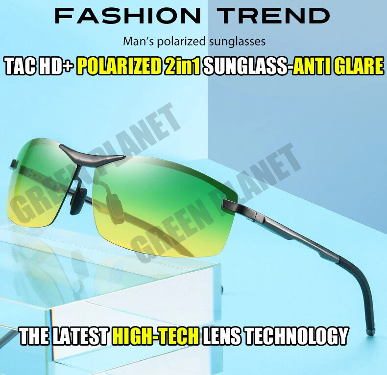 Tac Glasses HD+ Polarized Day&Night Vision glasses Men Driving Pilot sunglasses